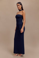 Velma Halter Collar Maxi Dress - Dark Navy