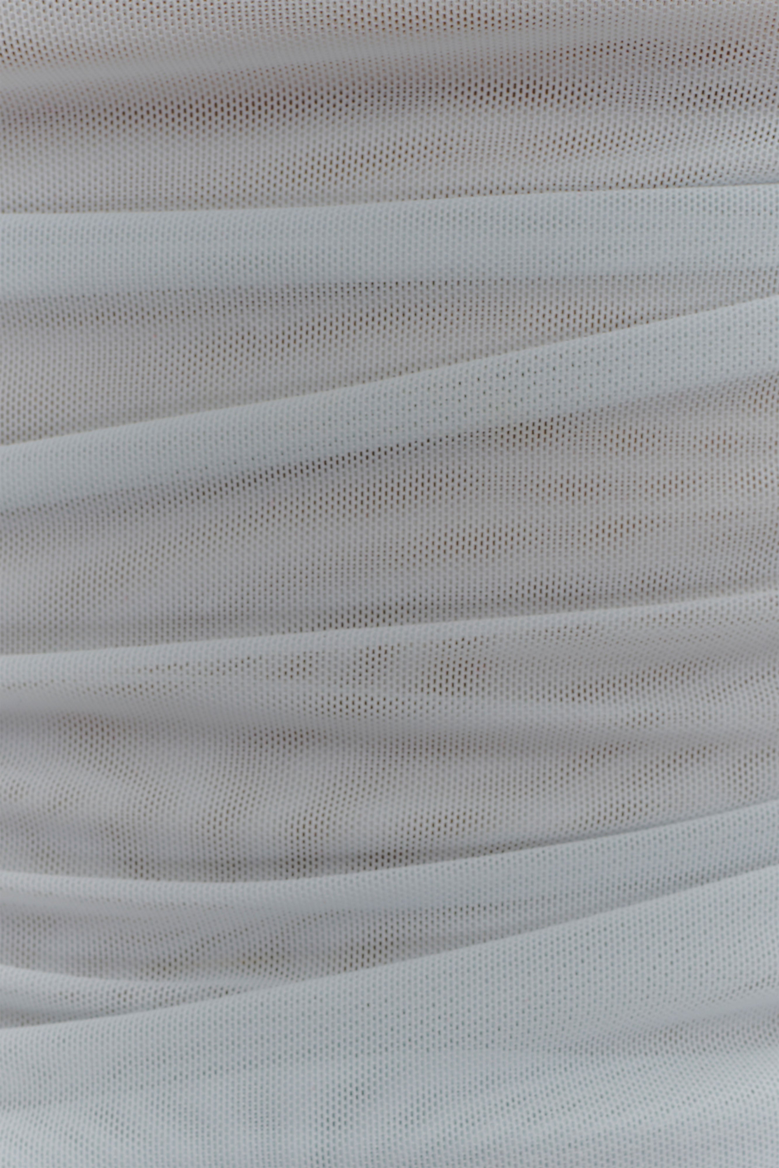 Brooklyn Mesh Crop Top - Pale Blue