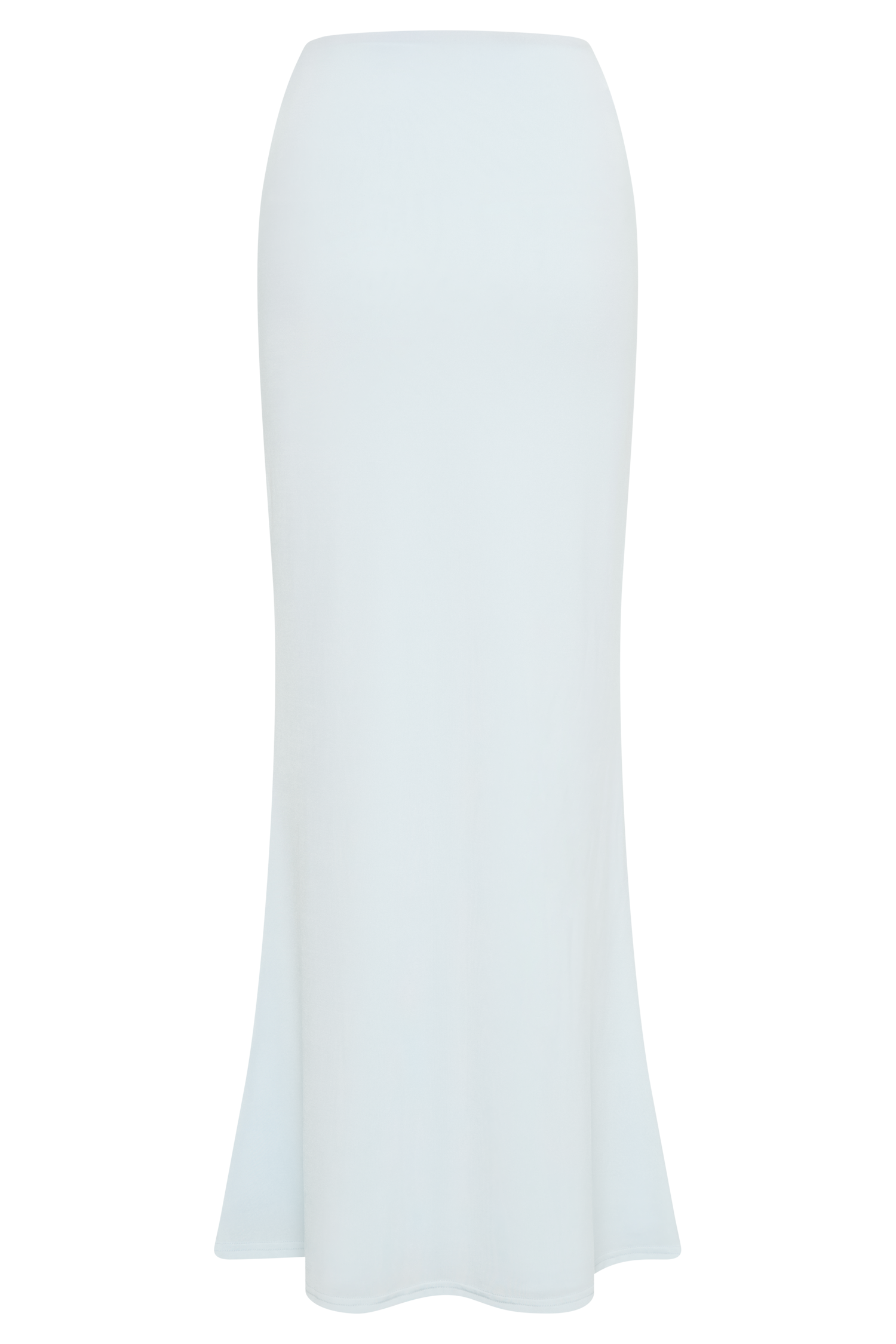 Bruna Slinky Fishtail Maxi Skirt - Sky Blue