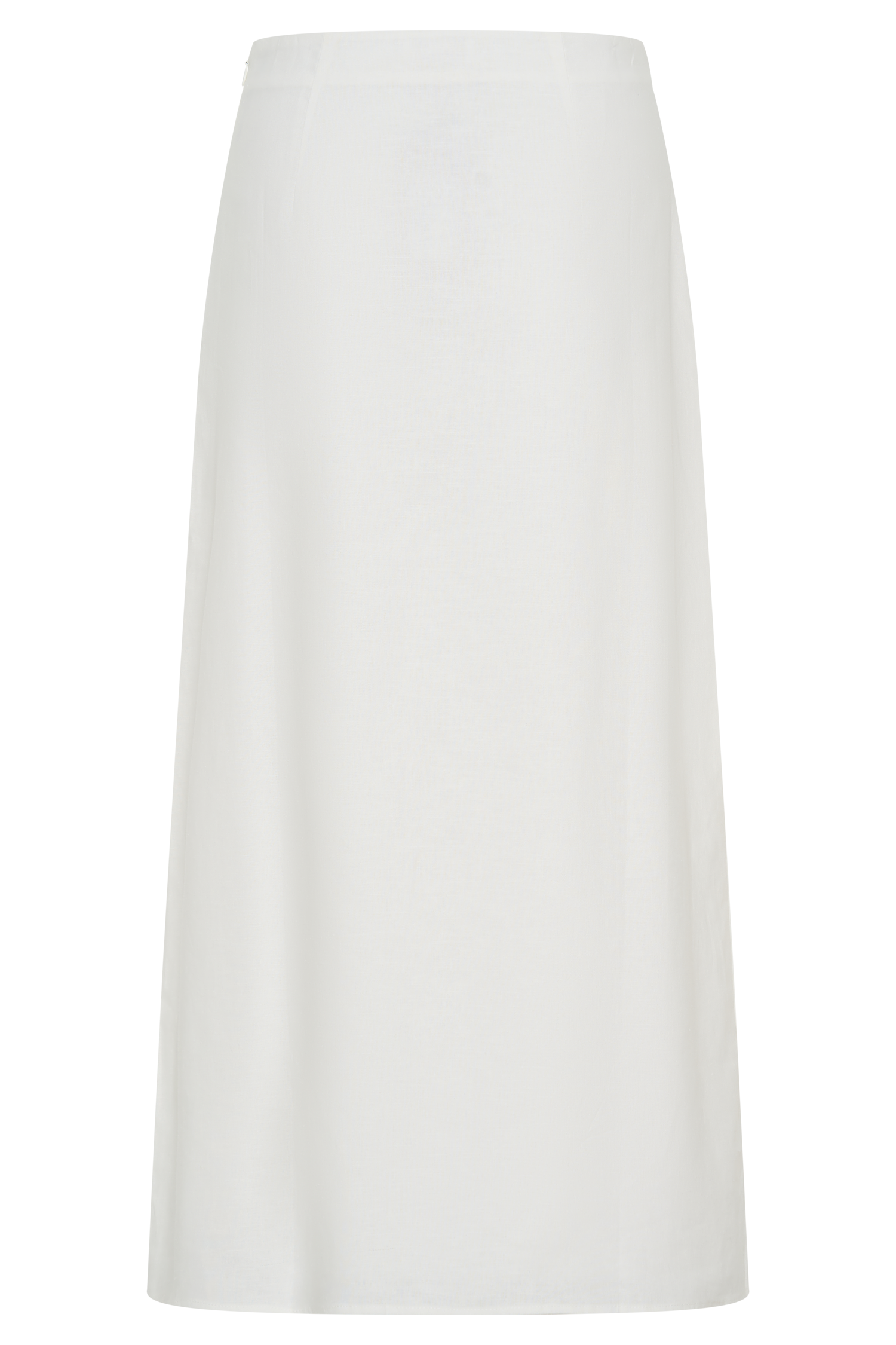 Dora Linen Midi Skirt - Ivory