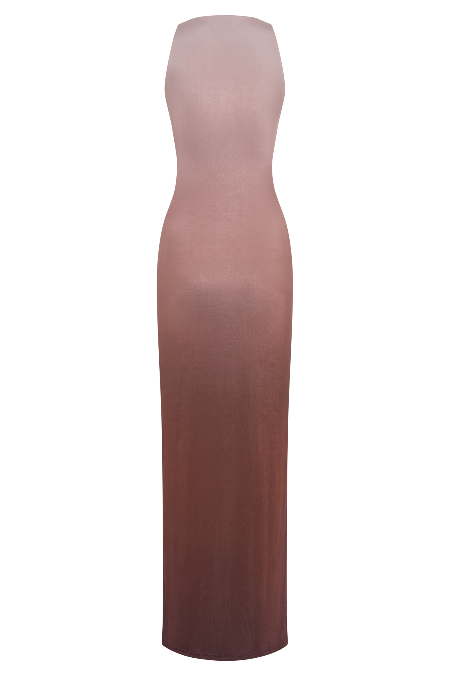 Stella Draped Slinky Maxi Dress - Mocha Ombre