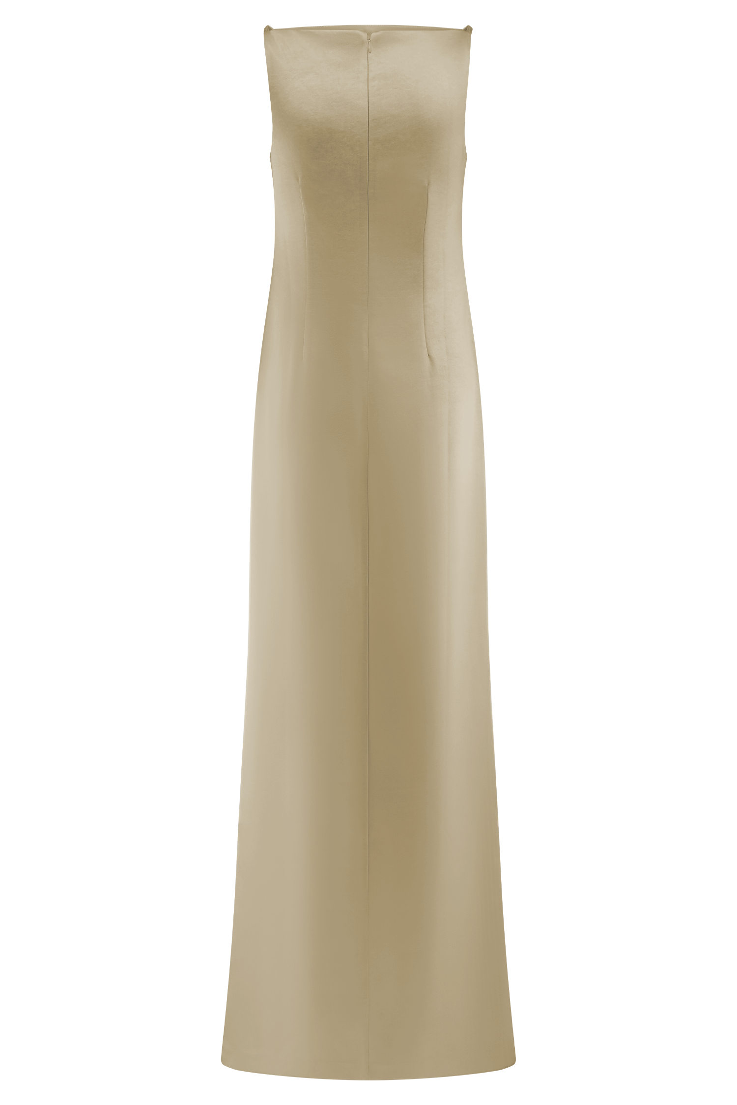 Violet Sleeveless Satin Maxi Dress - Blush Gold